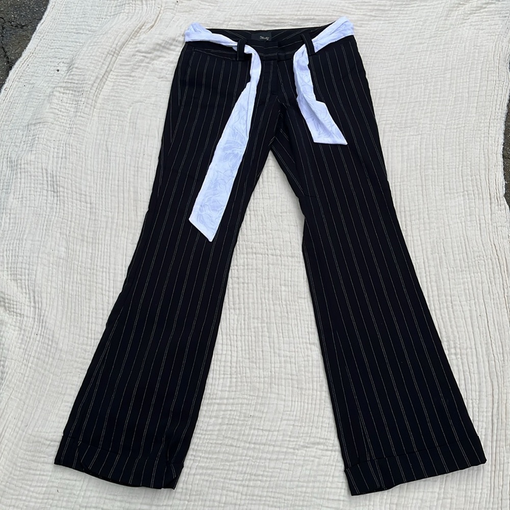 Black White Pinstriped Pants Jr's 3 Star City